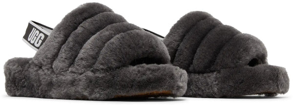 UGG Fluff Yeah Slide Thick Sole Gray