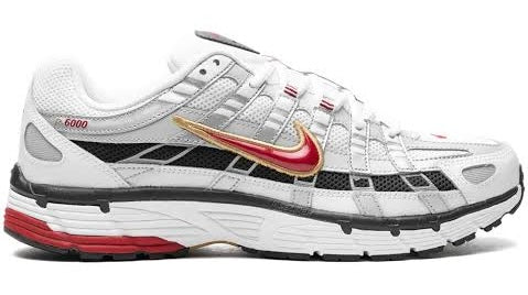 NIKE P-6000 PLATINUM VARSITY RED