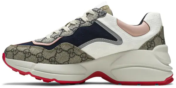 Gucci Wmns GG Rhyton 'Beige White Pink'